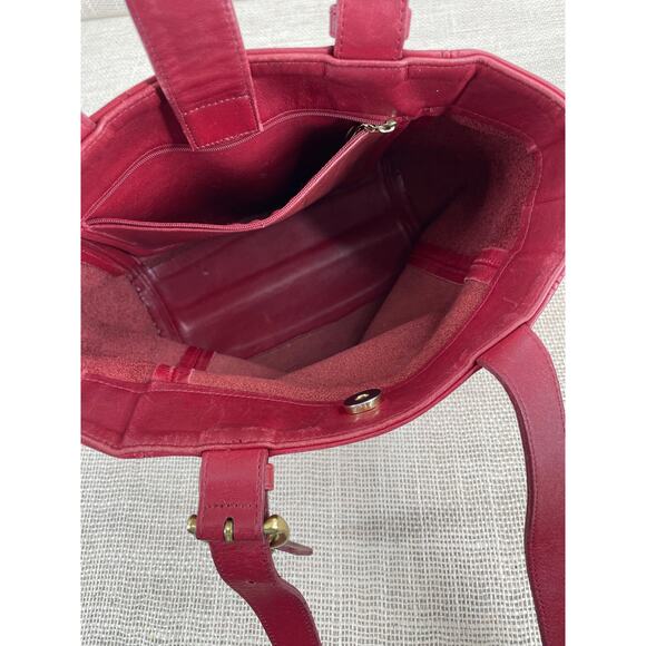 Coach Vintage (1997) Waverly‎ Soho Buckle Bag, C7C-4157 Red Leather, Classic - Picture 8 of 8